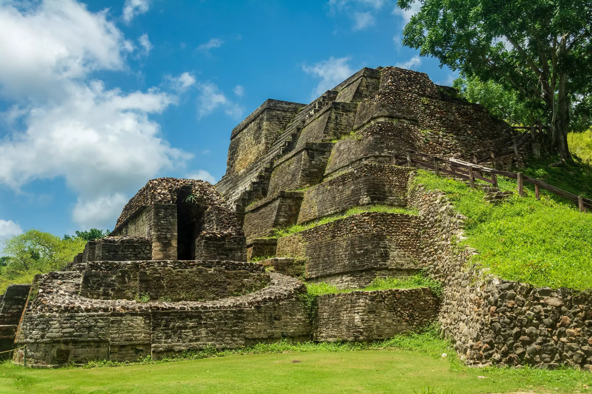 Pyramid of Altun Ha in Belize.