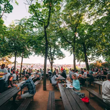 There are many great things to do in Prague for free, like enjoying the atmospheric Letná Gardens. Petr Pavlica / Shutterstock