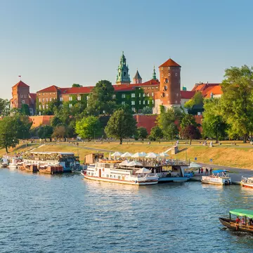 Wawel Castle on the Wisla. kosmos111/Shutterstock