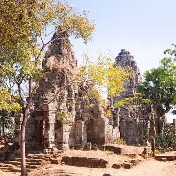 Prasat Banan temple in  Battambang, Cambodia, Southeast Asia