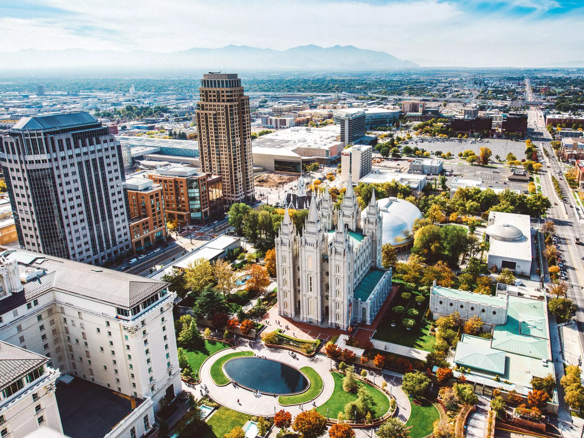 Aerial view of Salt Lake City, Utah
