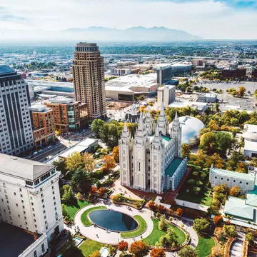 Aerial view of Salt Lake City, Utah