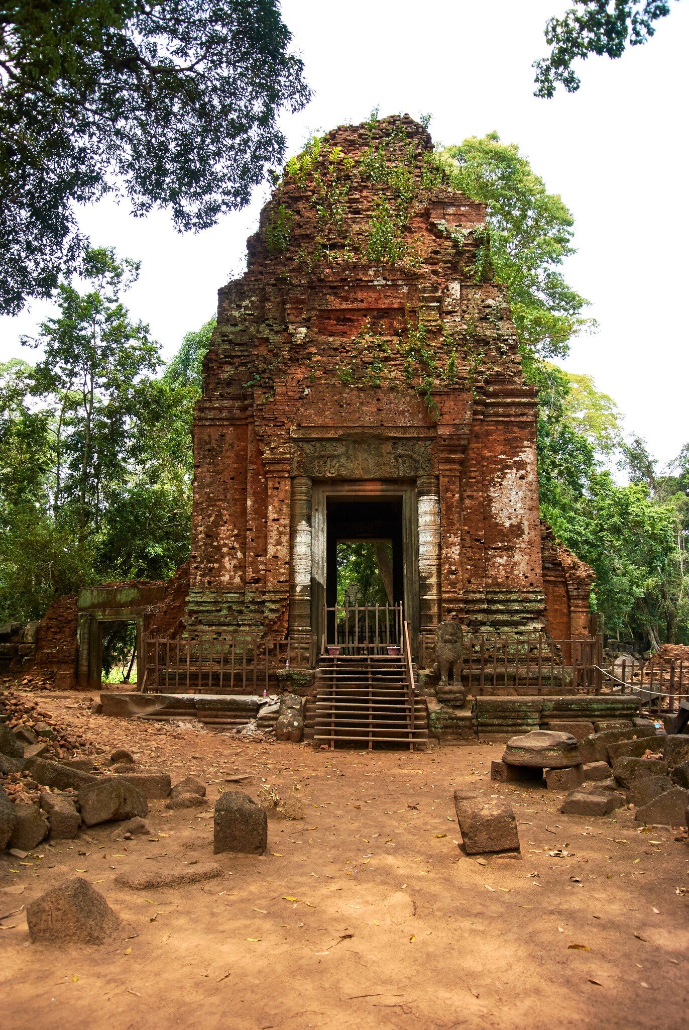 An overgrown ruin in Koh Ker.