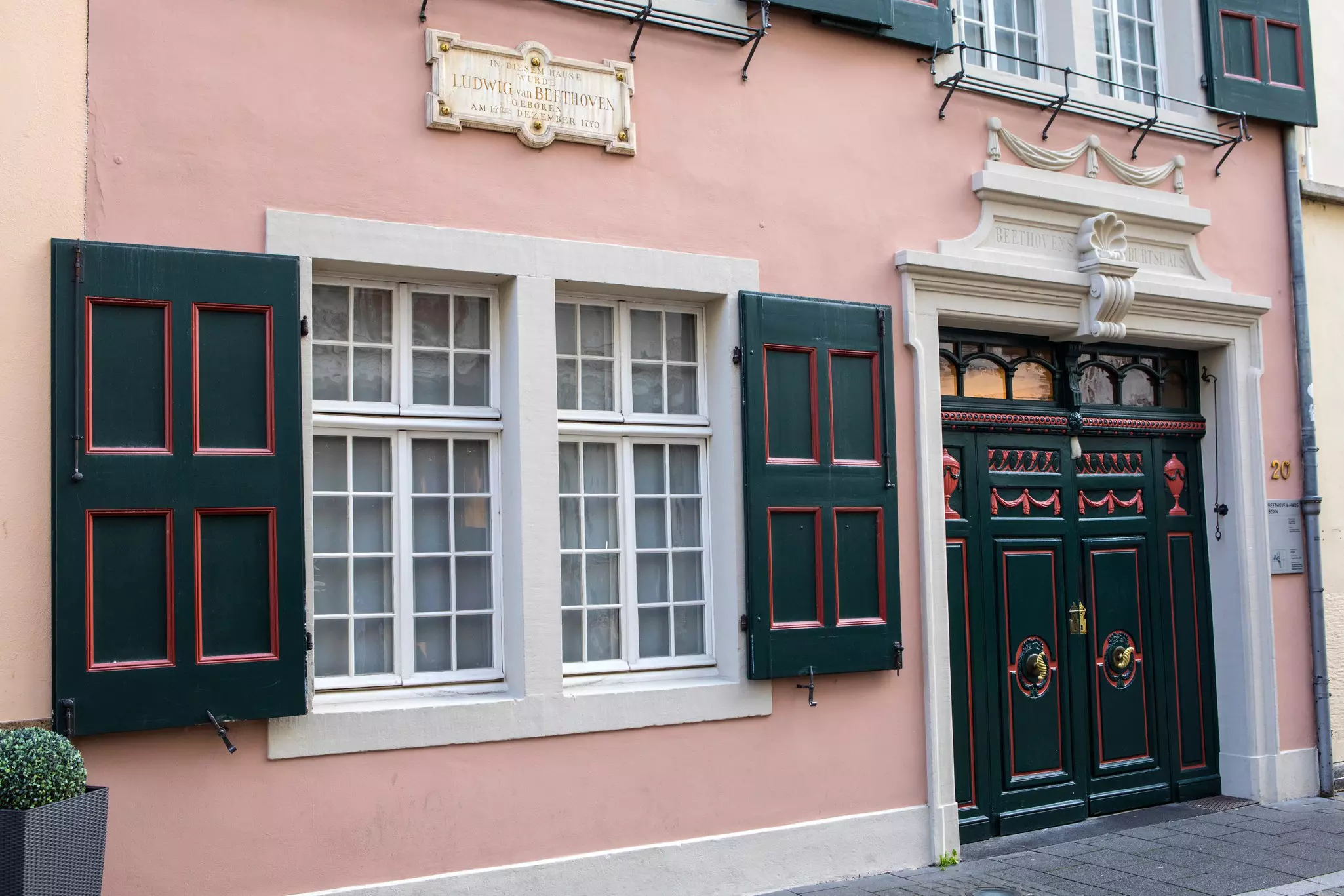 he exterior of Beethoven-Haus, or Beethoven House in the city of Bonn, Germany. chrisdorney/Shutterstock