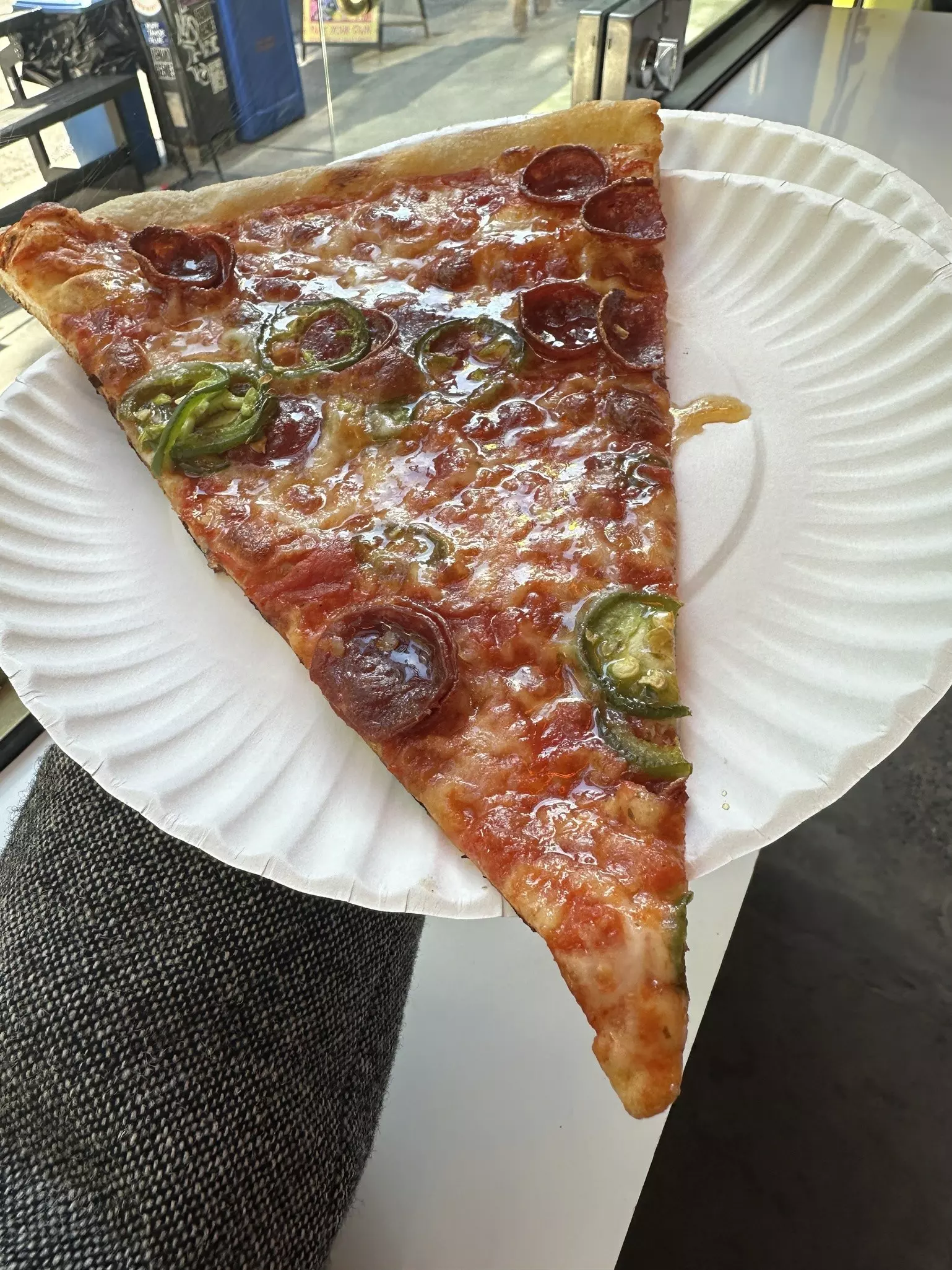Pizza from Scarr's in New York City