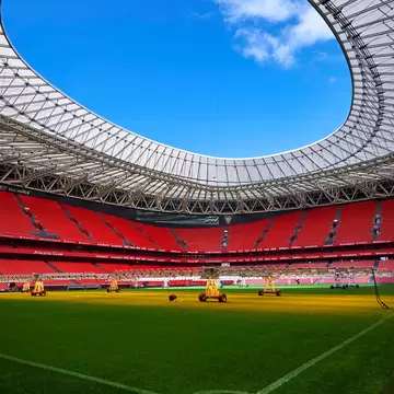 The interior of the Estadio de San Mamés – the official home ground of FC Athletic – in Bilbao, Spain.