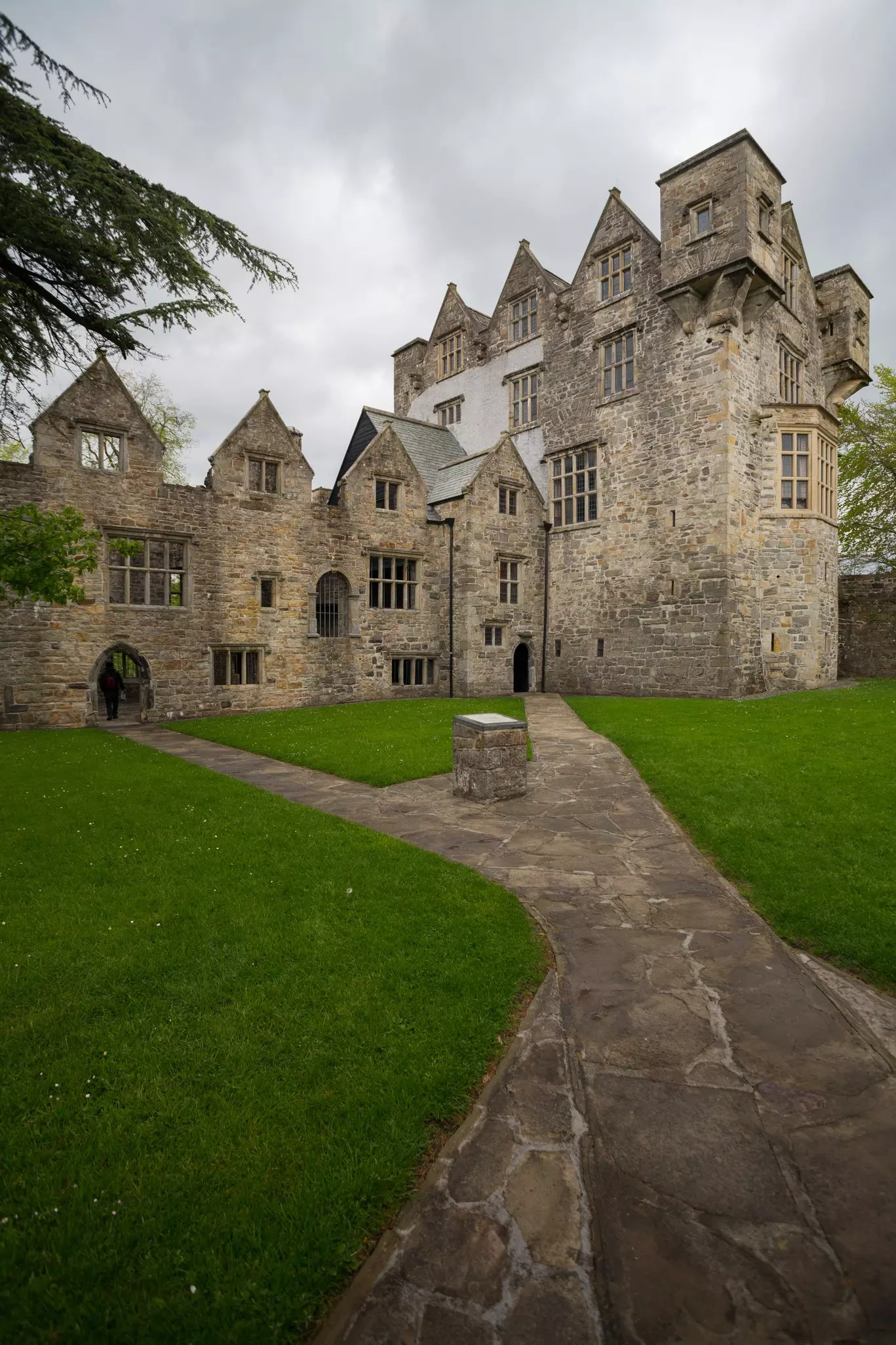 The exterior of Donegal Castle in Donegal Town, Ireland