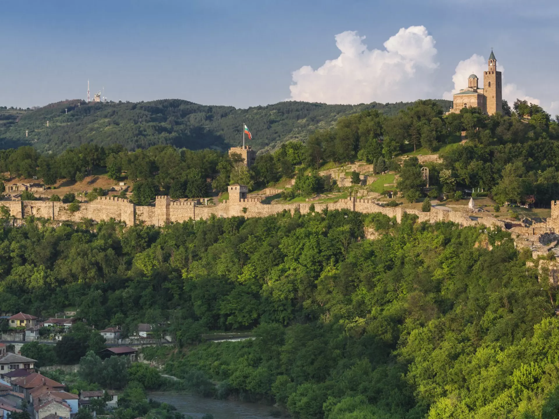  Tsaravets Fortress in Veliko Târnovo, Bulgaria. Walter Bibikow/Getty Images