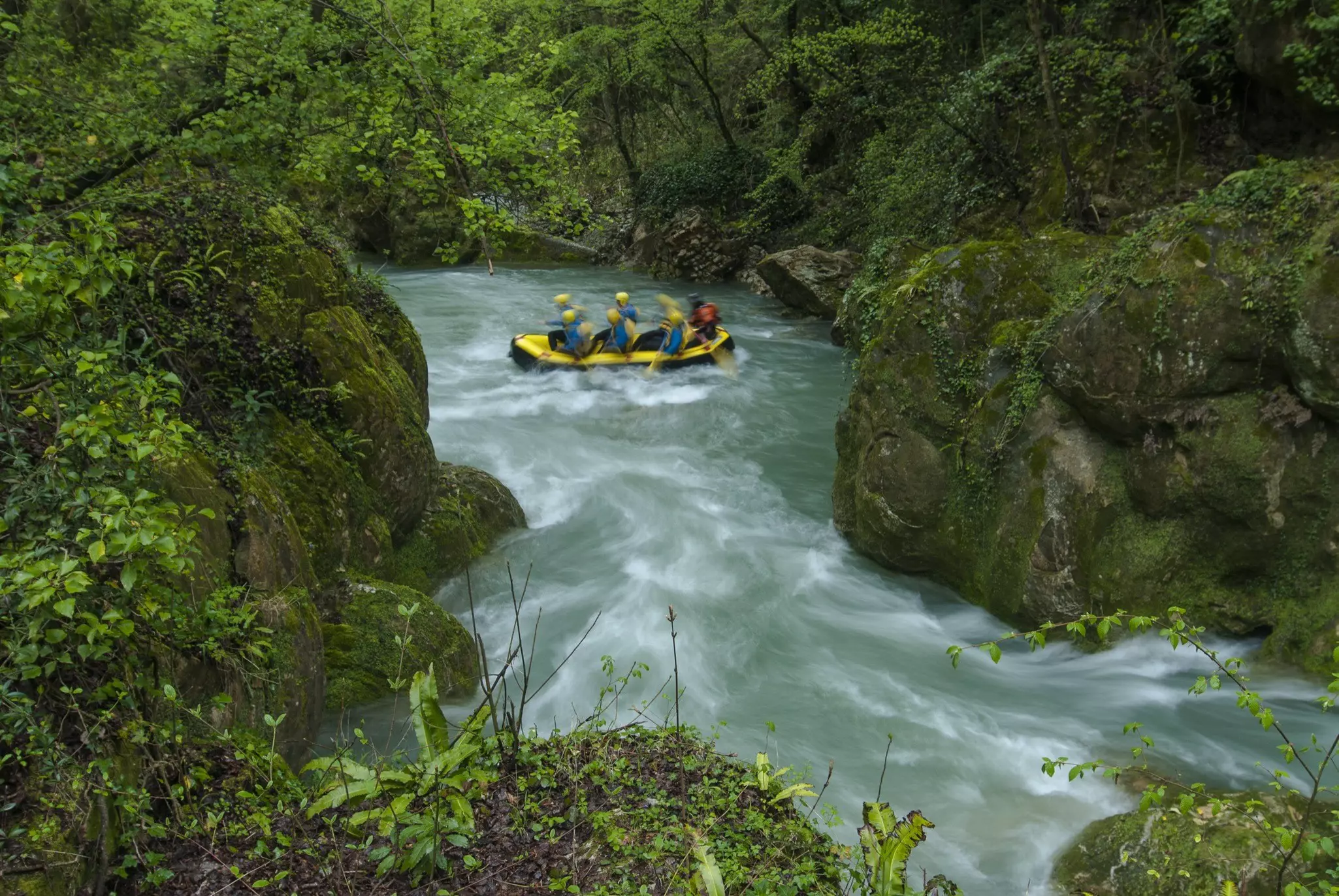 Join an adventure guide for a rafting trip on the Nera River © 500px Prime / Getty Images