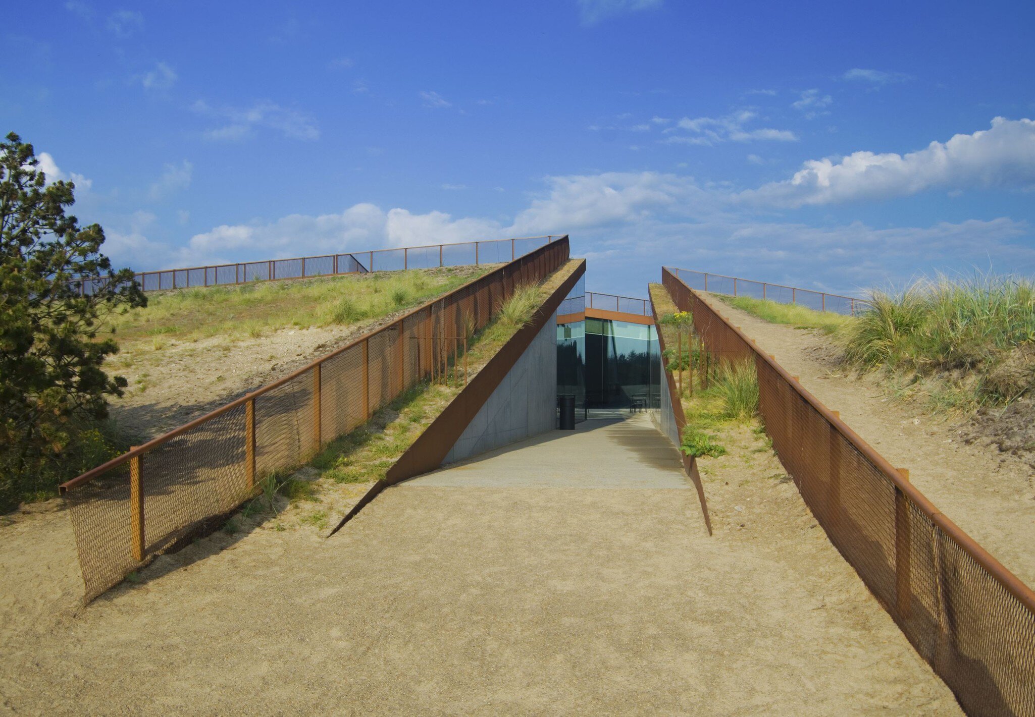 Blavand, Esbjerg, Denmark. Entrance to the Tirpitz Museum (Tirpitz Museet), also called Blavand Bunker Museum.
