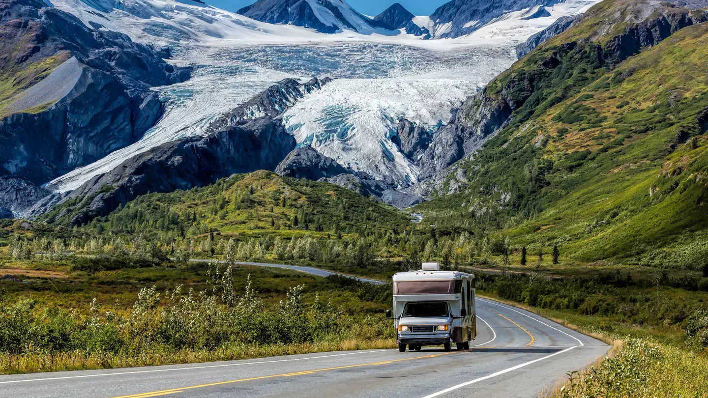 RV at Worthington Glacier