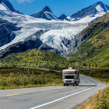 RV at Worthington Glacier
