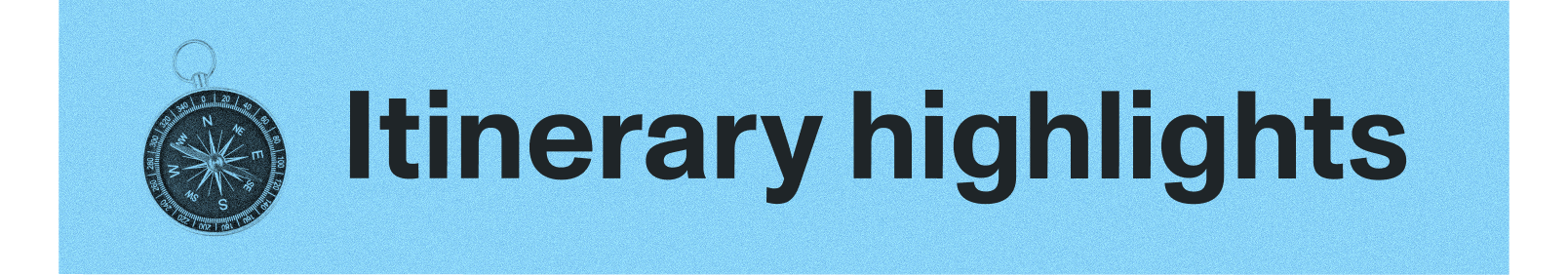 Itinerary highlights