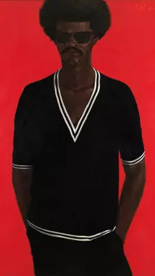 Barkley L. Hendricks   “J. S. B. III, 1968” Oil on canvas, 48 x 34 3/8 inches (121.92 x 87.3125 cm)  Gift of Mr. and Mrs. Richardson Dilworth