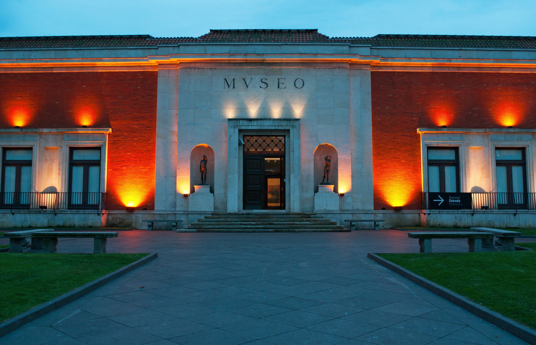 Exterior of the Museo de Bellas Artes in Bilbao, Spain.