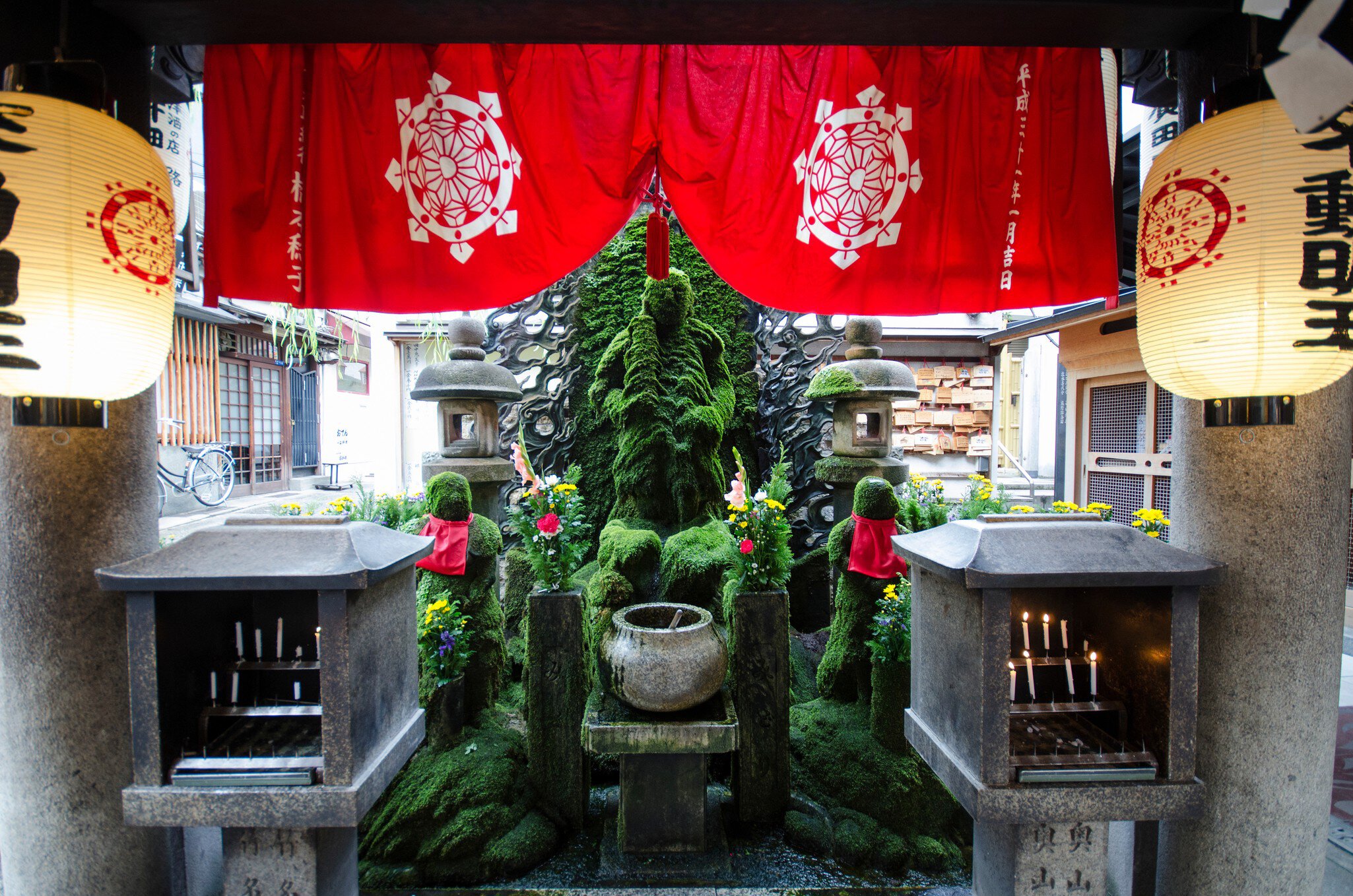 Osaka, Japan- 28 Nov, 2019: Fudo covered with moss and water washout in Hozenji, Osaka. Hozenji Temple is a small but quaint temple in the warren of streets, License Type: media, Download Time: 2026-05-29T17:00:39.000Z, User: LP_NZhan, Editorial: true, purchase_order: 65050 - Digital Destinations and Articles, job: App Content, client: Lonely Planet App, other: Nadine Zhan