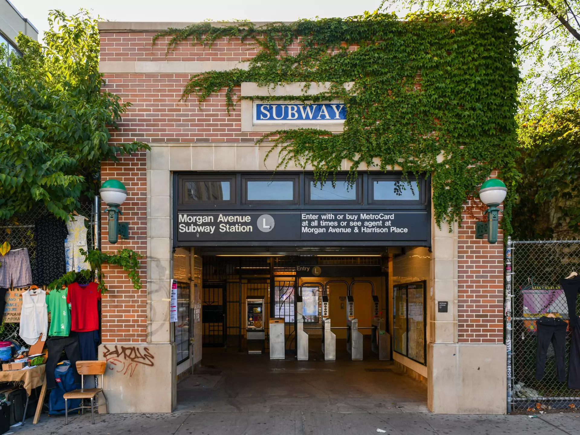 New York City - September 15, 2019: Morgan Avenue Station in the Bushwick neighborhood of Brooklyn, New York.  License Type: media  Download Time: 2021-09-15T16:05:51.000Z  User: zachary.laks_lonelyplanet  Is Editorial: Yes  purchase_order:   