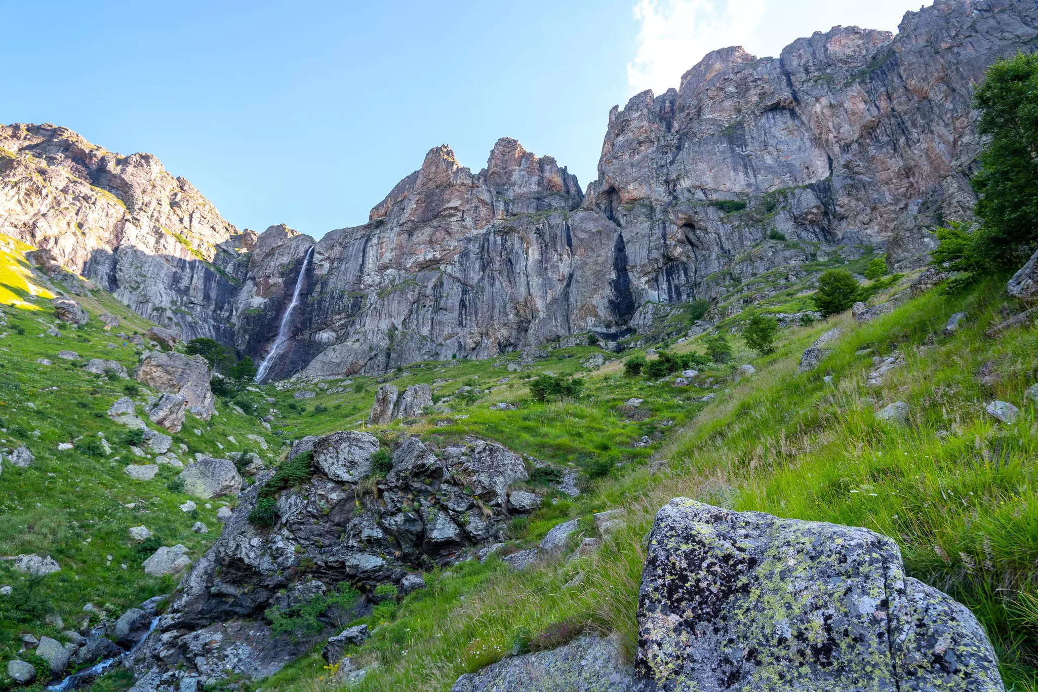 Raysko Praskalo, the highest waterfall in Bulgaria, on the way to Botev Peak.