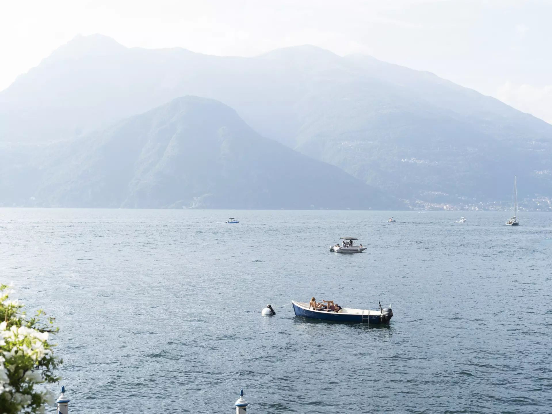 Boats on the water on the Italian Lakes