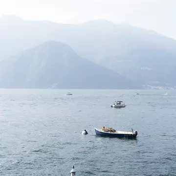 Boats on the water on the Italian Lakes