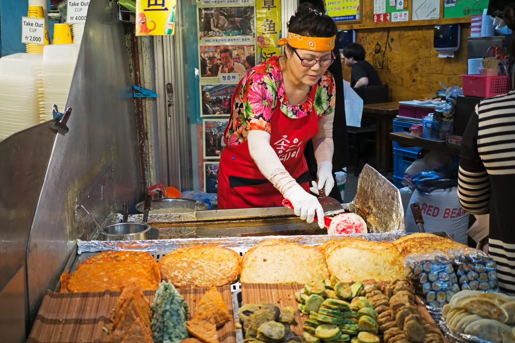 A vendor at market in Seoul, South Korea