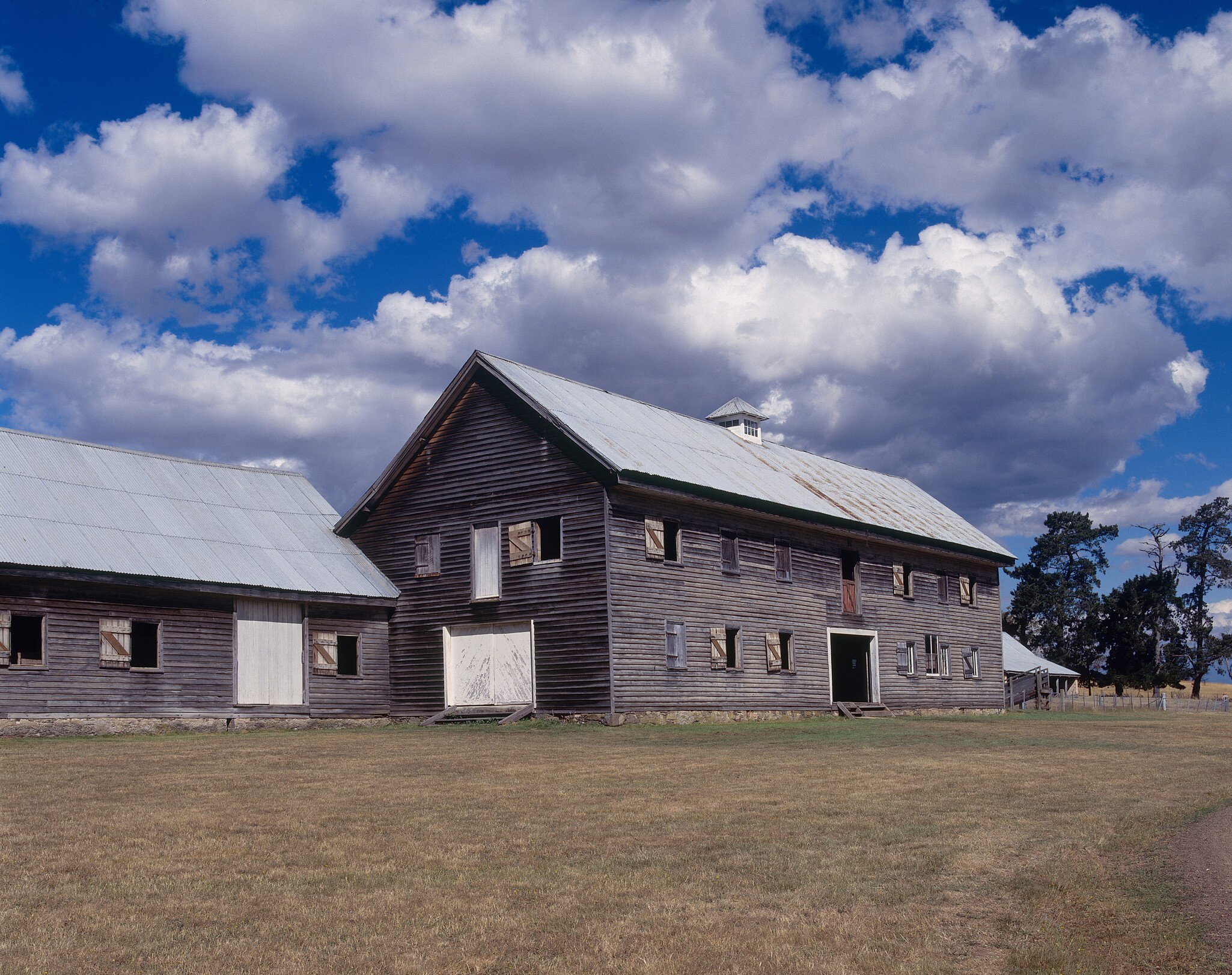 Exterior of Woolmers Estate in Tasmania, Australia.