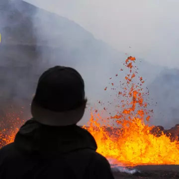 The volcanic eruption is at Grindavík, which isn't a tourist site © Abstract Aerial Art / Getty Images