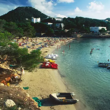 A sunny day on the beach, Portinatx.