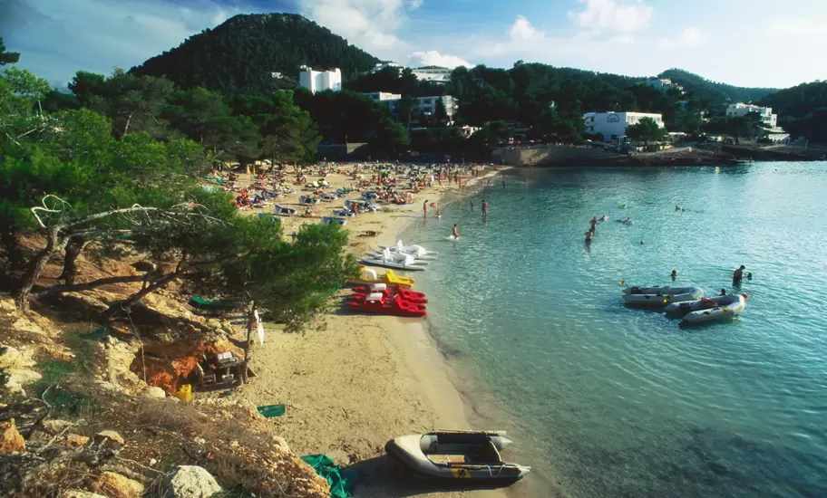 A sunny day on the beach, Portinatx.