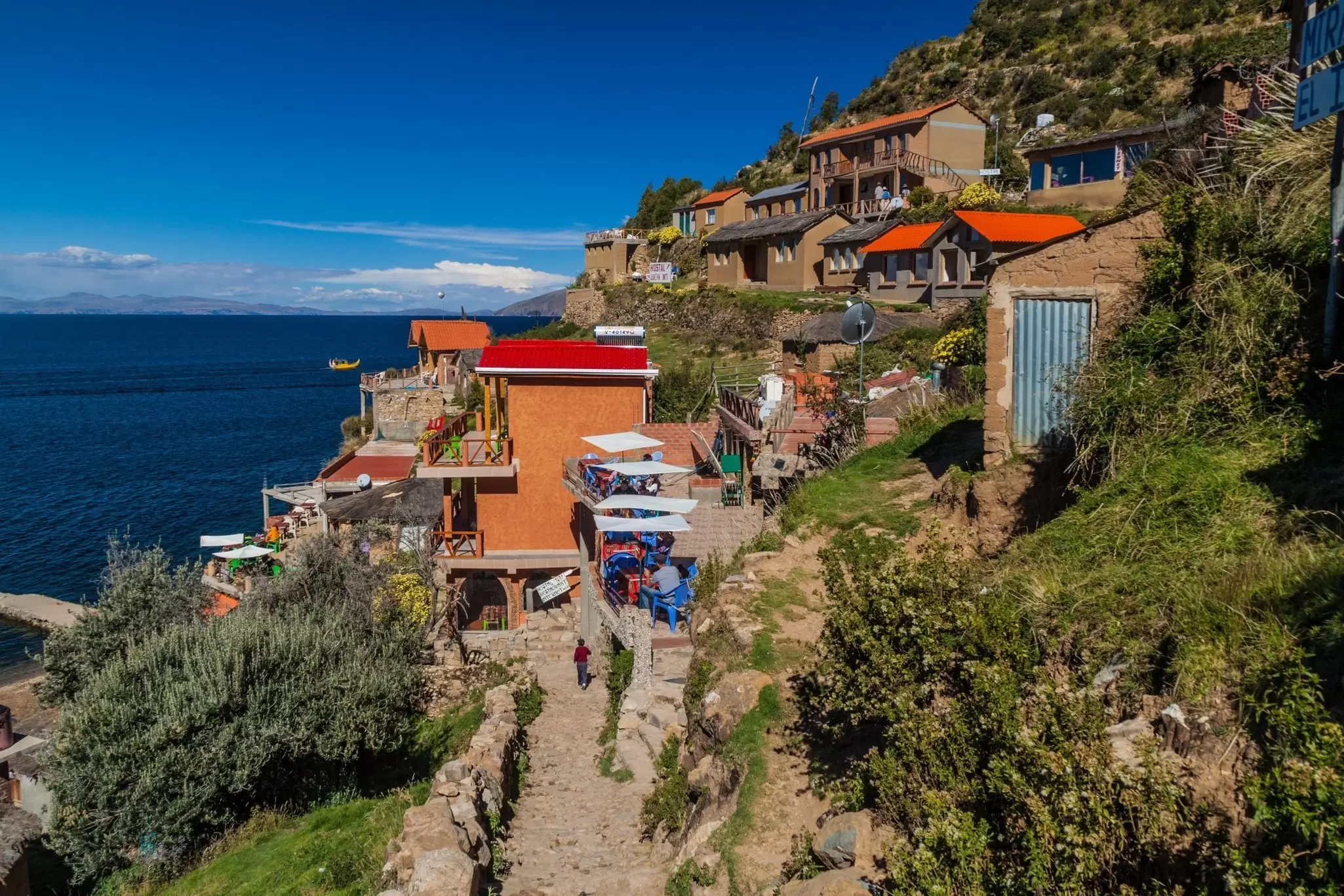 A cliffside on Isla del Sol, Bolivia. Matyas Rehak/Shutterstock