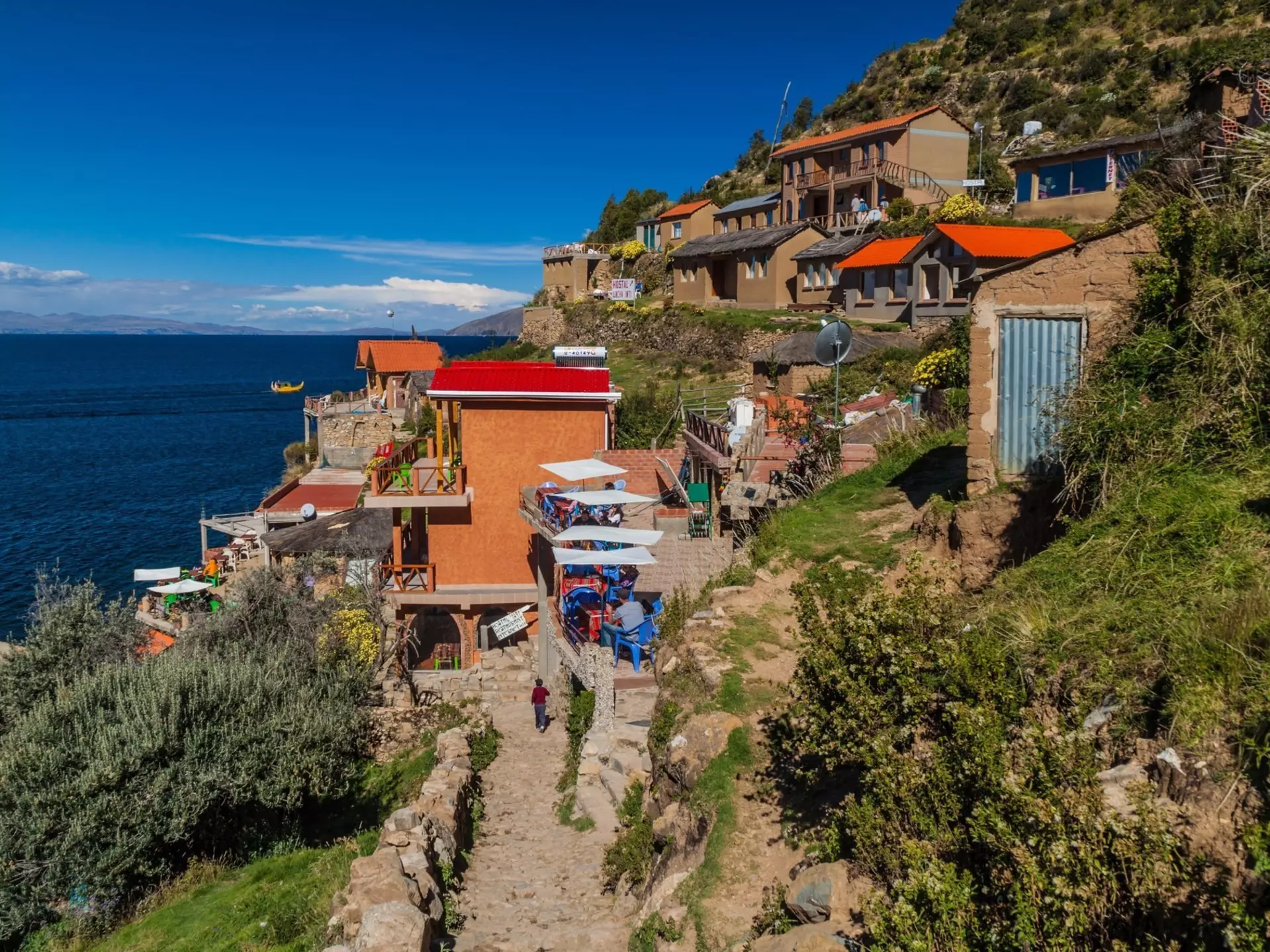 A cliffside on Isla del Sol, Bolivia. Matyas Rehak/Shutterstock