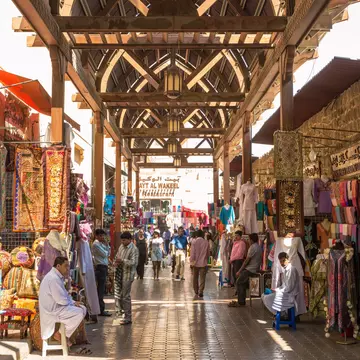 A textile souk in Bur Dubai