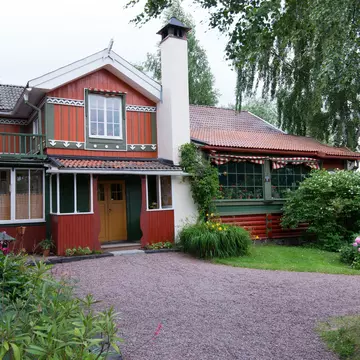 Sundborn, Sweden - July 4, 2013: The world famous home of Swedish artists Carl and Karin Larsson at Lilla Hyttnas in Sundborn, Sweden.