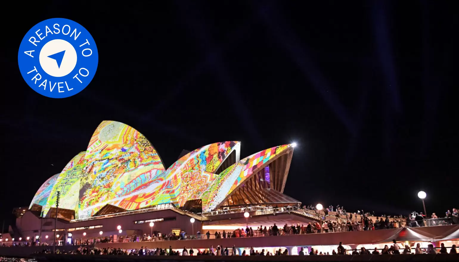 This month, Sydney’s landmarks will become canvases for brilliant light projections during the Vivid festival © James D. Morgan / Getty Images for Destination New South Wales