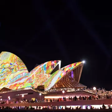 This month, Sydney’s landmarks will become canvases for brilliant light projections during the Vivid festival © James D. Morgan / Getty Images for Destination New South Wales