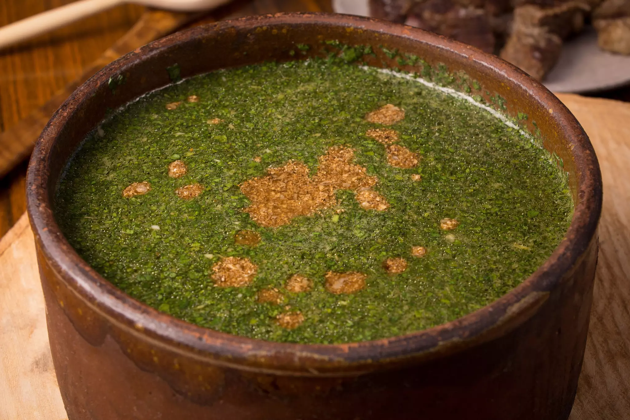 Molokhiyya, a traditional Egyptian soup made from jute leaves.