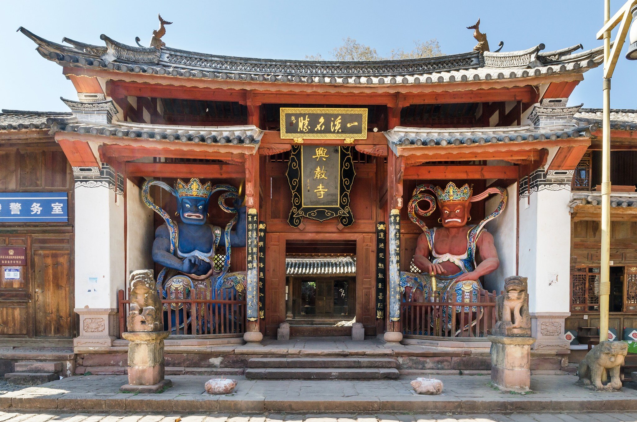 Shaxi, Yunnan / China - 01/25/2018: Xingjiao temple in Sideng square, License Type: media, Download Time: 2026-09-02T18:45:05.000Z, User: LP_NZhan, Editorial: true, purchase_order: 65050 - Digital Destinations and Articles, job: App Content, client: Lonely Planet App, other: Nadine Zhan 