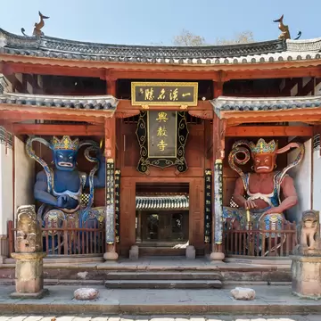 Shaxi, Yunnan / China - 01/25/2018: Xingjiao temple in Sideng square, License Type: media, Download Time: 2026-09-02T18:45:05.000Z, User: LP_NZhan, Editorial: true, purchase_order: 65050 - Digital Destinations and Articles, job: App Content, client: Lonely Planet App, other: Nadine Zhan 