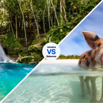 Jamaica’s stunning waterfalls, or the Bahamas’ irresistible swimming pigs? You decide © iStock