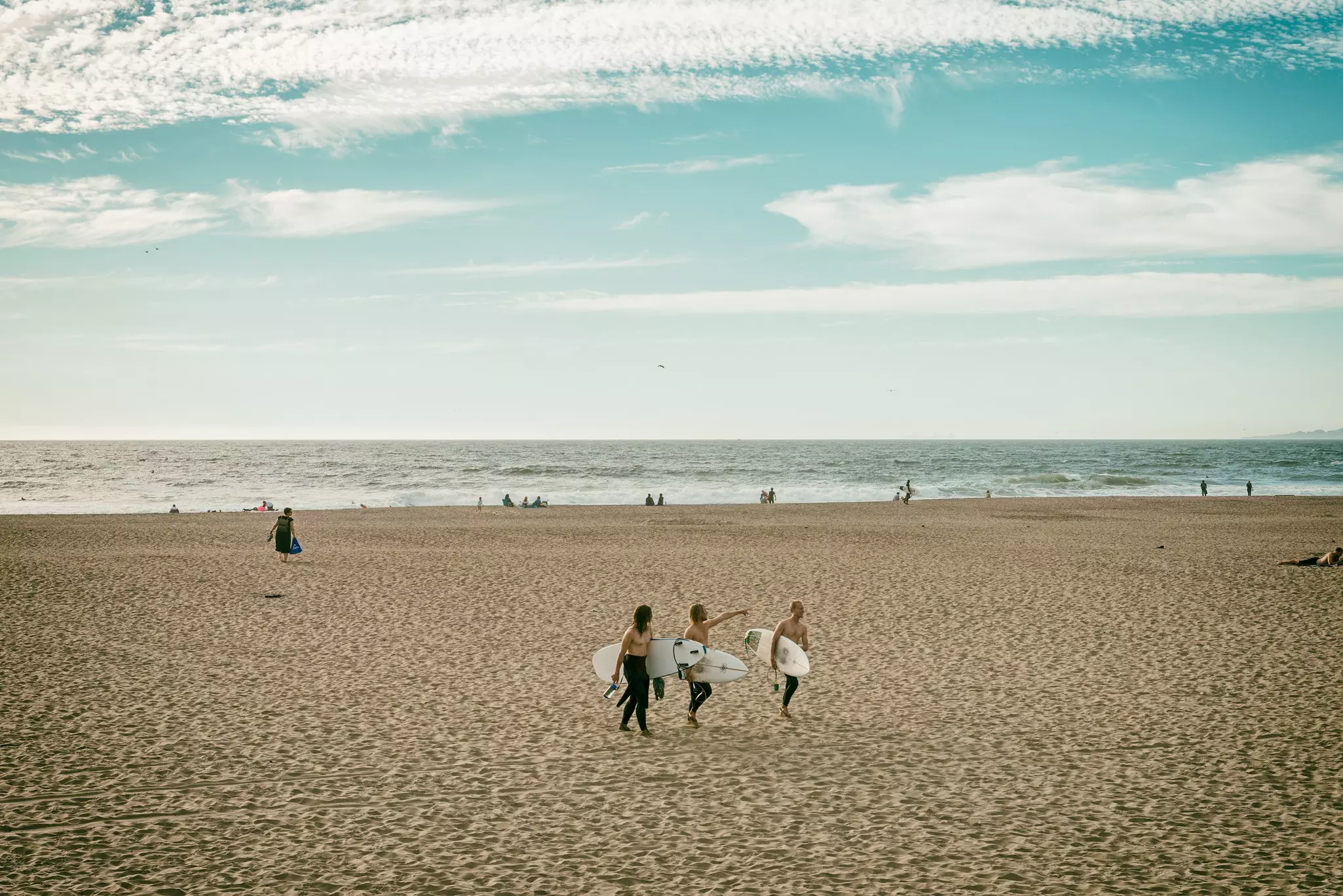 OCEAN BEACH, SAN FRANCISCO Surfers on the beach