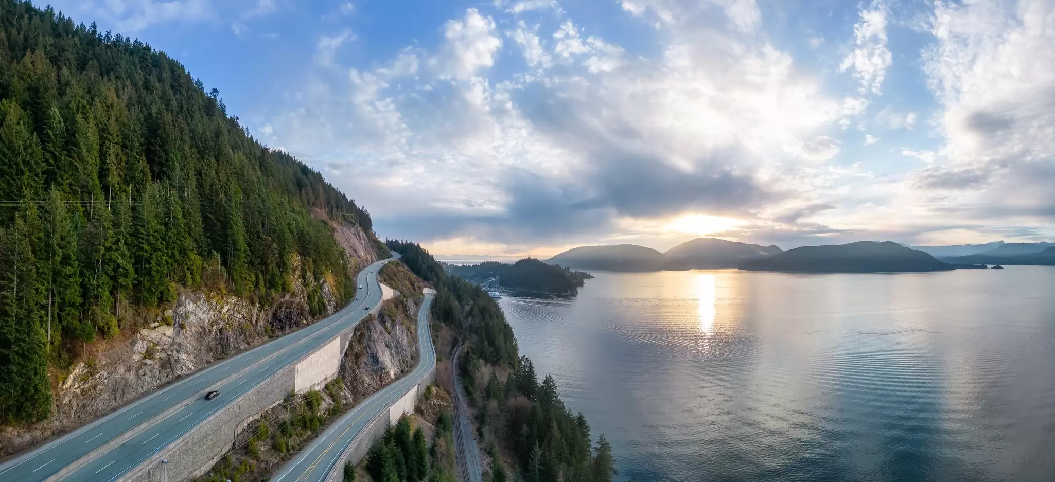 Sea to Sky Highway between Squamish and Vancouver, British Columbia, Canada. EB Adventure Photography/Shutterstock