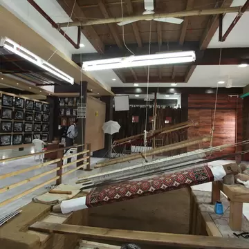 Interior of Patan Patola Heritage Museum in Patan, Gujarat, India. 