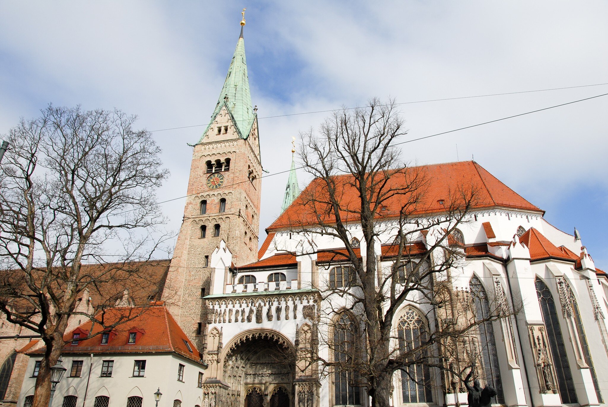 Augsburger Dom (Augsburg Cathedral) or Dom Mariä Heimsuchung, Augsburg on Romantische Strasse (Romantic Road), Germany.