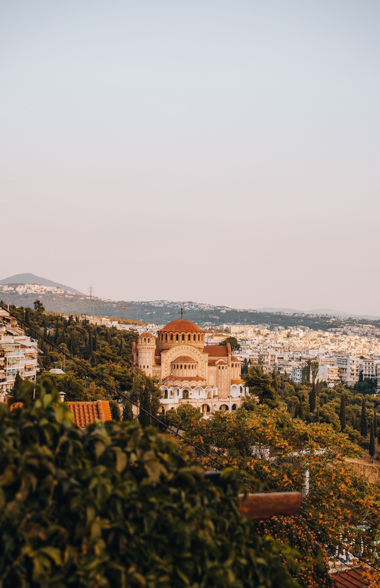 Panoramic view of Saint Paul Orthodox Church in Thessaloniki, Greece