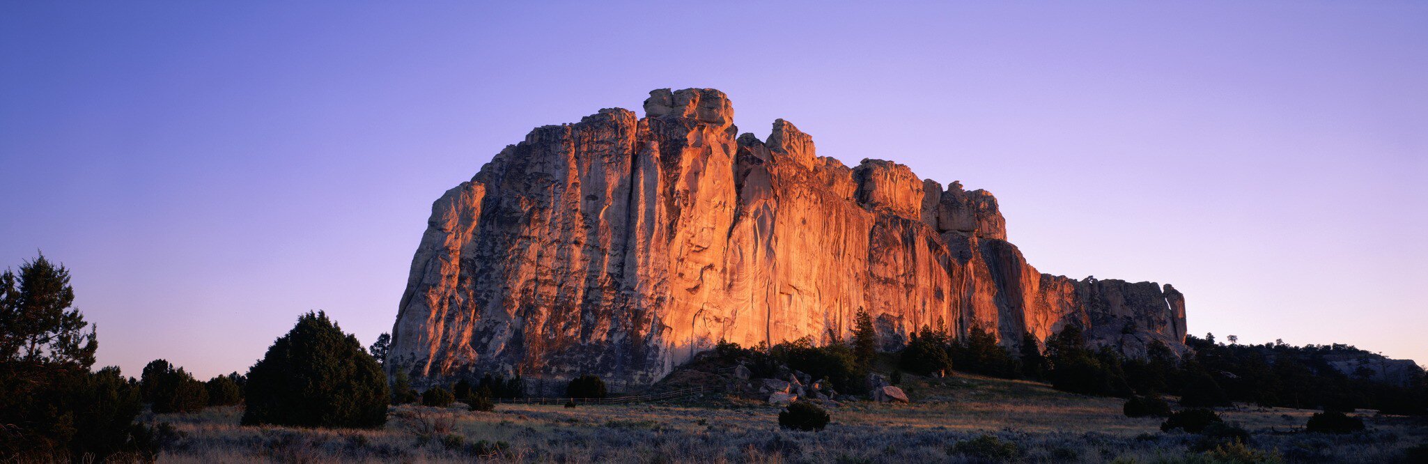 a view of the hilltop ruins of Atsinna Pueblo in El Morro National Monument