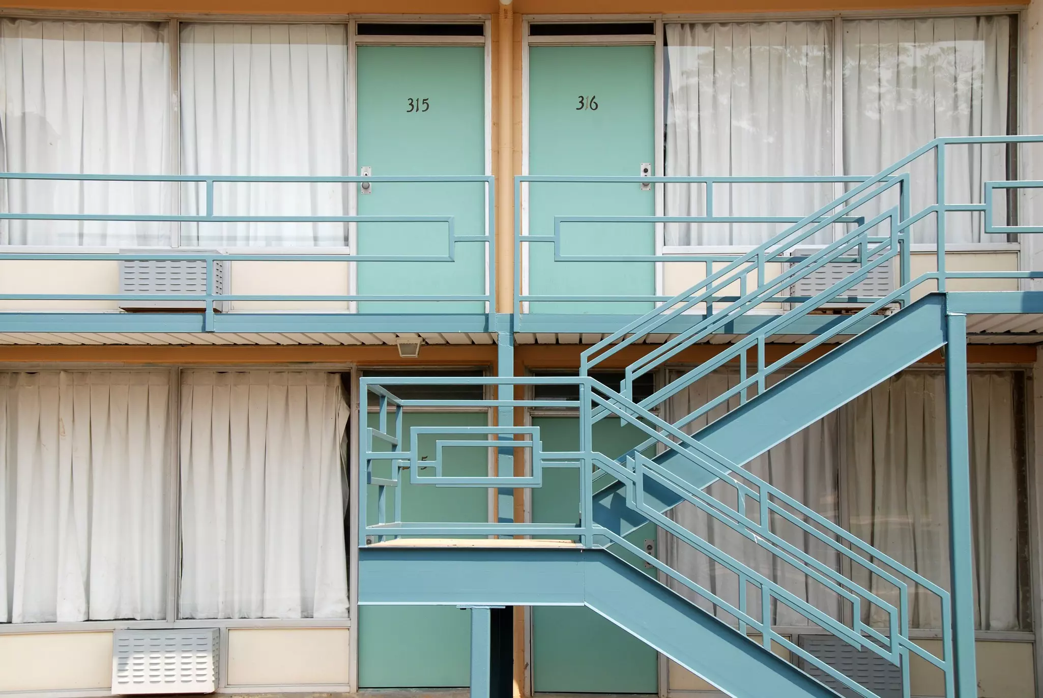 Close Up View to the Facade of Lorraine Motel