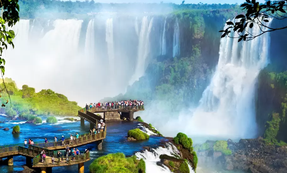 Iguazu Falls, on the border of Argentina and Brazil