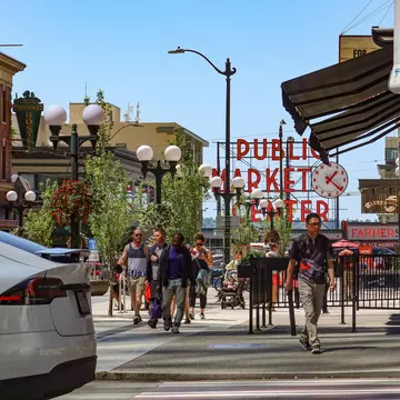 Pike Place Market entrance. Artchemy Labs/Shutterstock