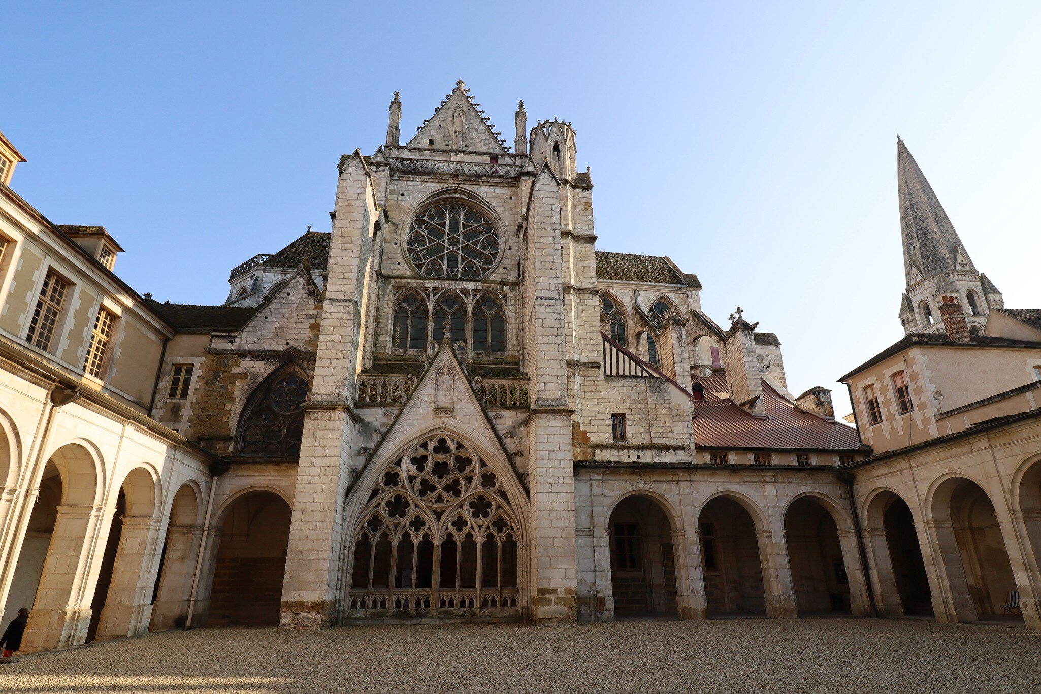Saint Germain Abbey, view from the outside, city of Auxerre, department of Yonne, France