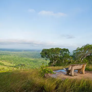 A bench with great view in Shimba Hills National Reserve Kenya; Shutterstock ID 1514323925;